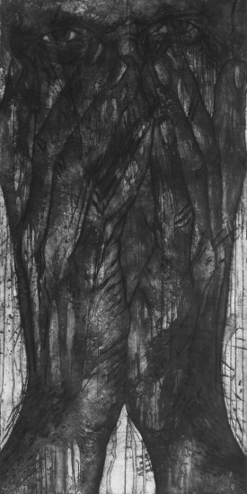 Self-portrait | aquatint, dry-point | 200x100 cm