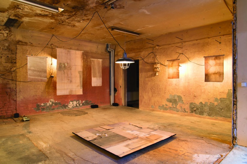 Instalation: graphic objects, sound