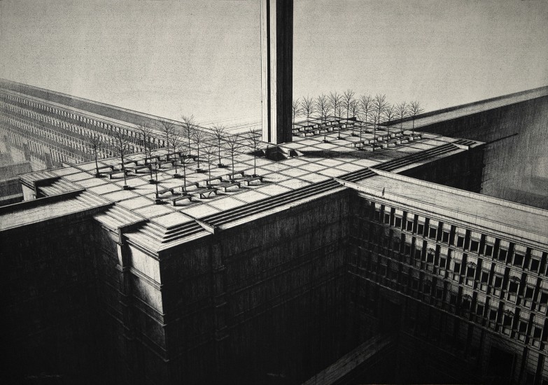 Central Structure | intaglio | 70x100 cm