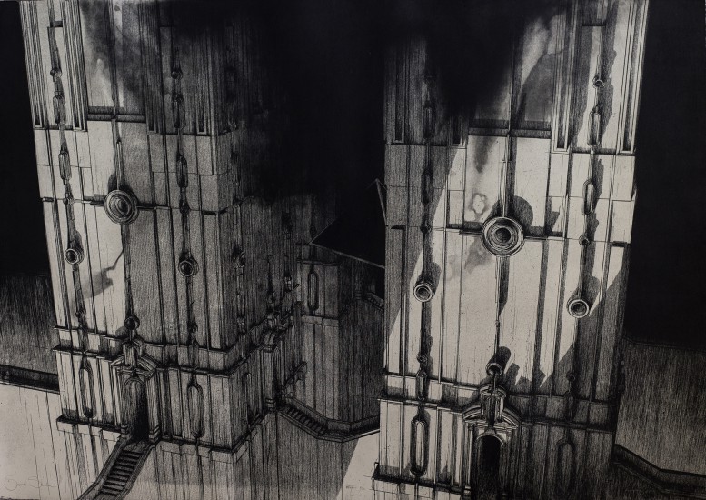 Sacral Structure – Decay | intaglio | 70x100 cm