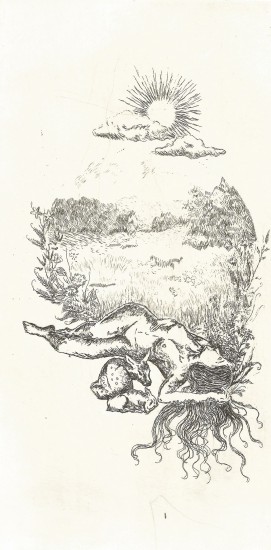 Goddess Dziewanna | etching |25x13cm