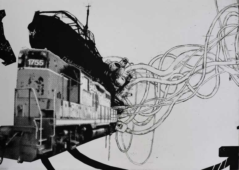 Postvisions (3) | intaglio, woodcut | 100x70 cm