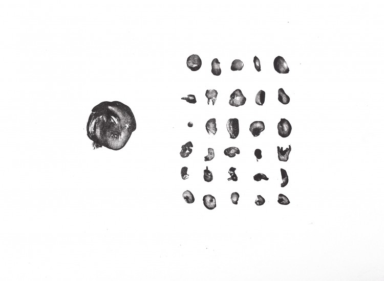 Teeth - stones | litography | 35x49,5cm | 2016