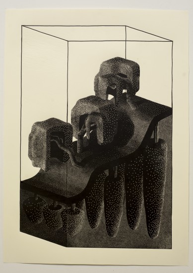 From the cycle: Capsules | linocut | 55x80cm