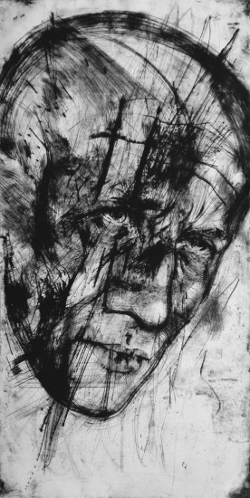 Self-portrait | aquatint, drypoint | 200x100cm