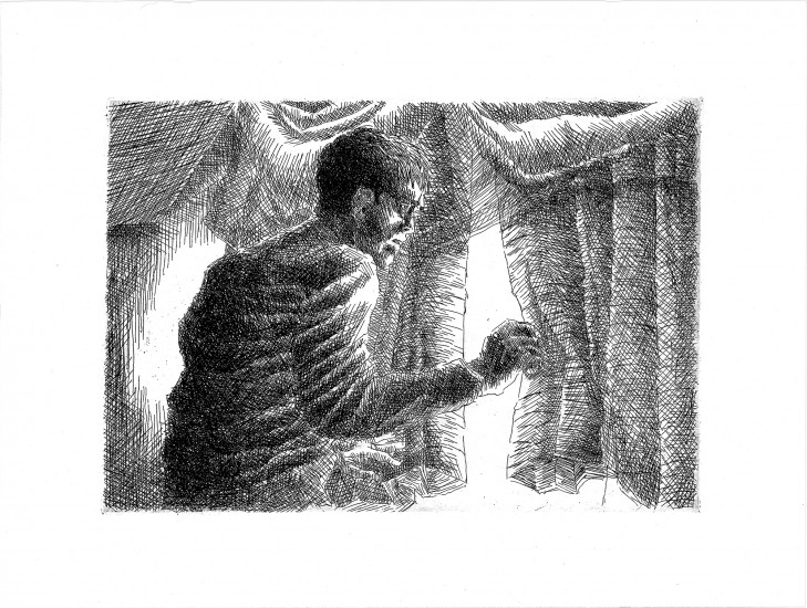 Z cyklu: Dziwny sen | akwaforta | 42x29,7cm