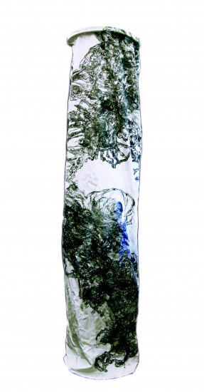 J.Kwaśniak | Kolumna | linoryt | 100x400 | 2015