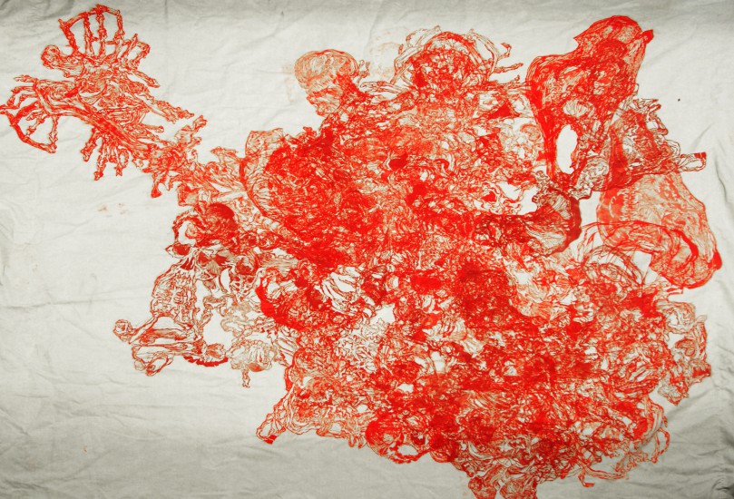 J.Kwaśniak | Róża | linoryt | 200x150 | 2015