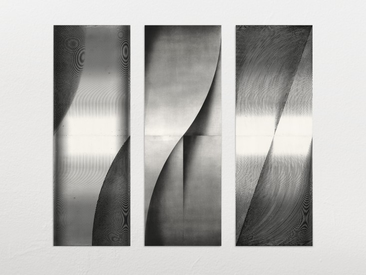 Luminance, 2016/2017, etching, aquatint, drypoint, series of 15 prints, 198 × 69 cm