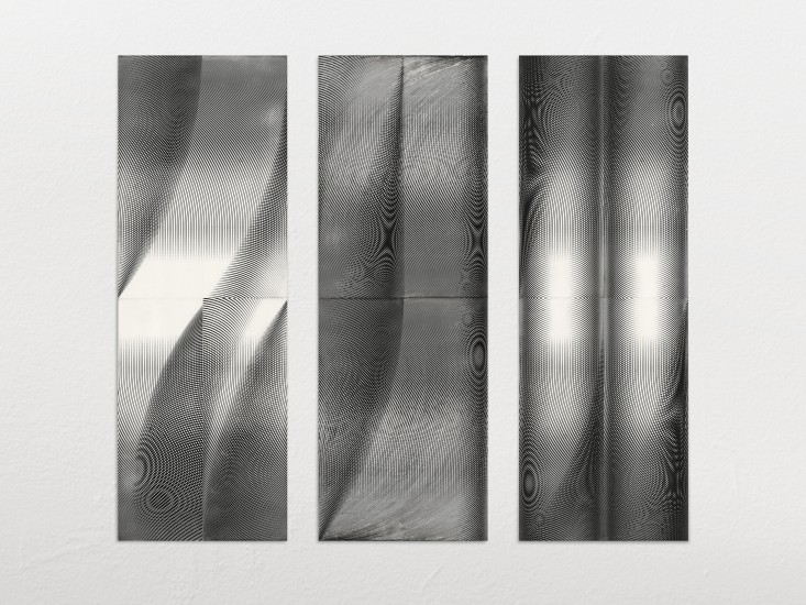 Luminance, 2016/2017, etching, aquatint, drypoint, series of 15 prints, 198 × 69 cm